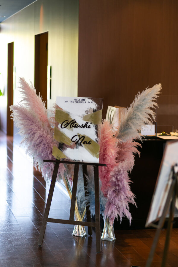 ウェルカムボード ブラシストローク 結婚準備 ウェディング 結婚